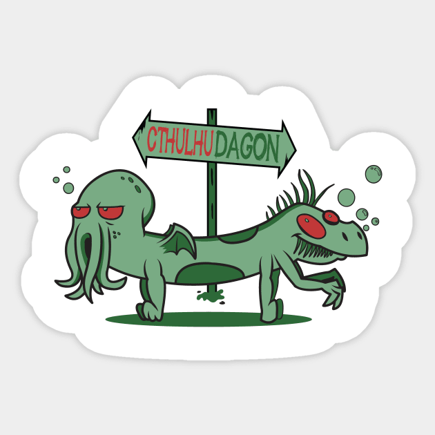 Cthulhu Dagon Sticker by Ratigan